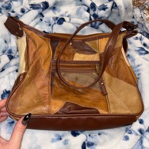 Patchwork Leather Shoulder Bag